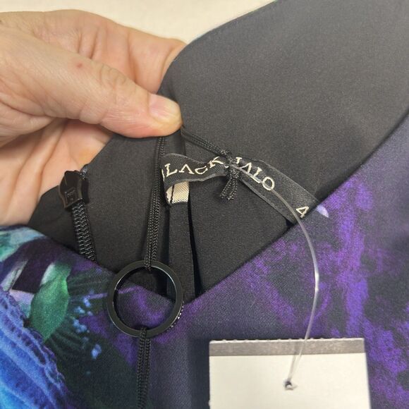 Black Halo Jevette Supersonic Black Floral Sheath Dress 4 - Picture 10 of 10